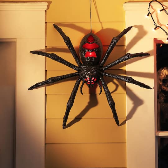 26" Animated Black Hanging Spider by Ashland®